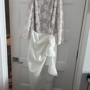 Elegant Lace and Satin Dress